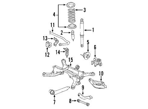 2008 Saturn Vue Rear Axle, Lower Control Arm, Upper Control Arm, Stabilizer Bar, Suspension Components Rear Spring Diagram for 25892278