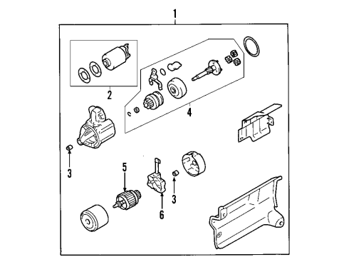 2002 Chrysler Sebring Starter Starter Motor Reman Diagram for R4609703AD