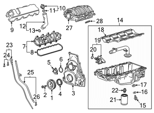 2022 Chevrolet Suburban Senders Fuel Gauge Sending Unit Diagram for 84816098