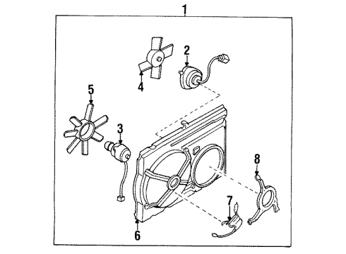 1988 Nissan Stanza Cooling System, Radiator, Water Pump, Cooling Fan Resistance-Motor Fan Diagram for 21493-D4200