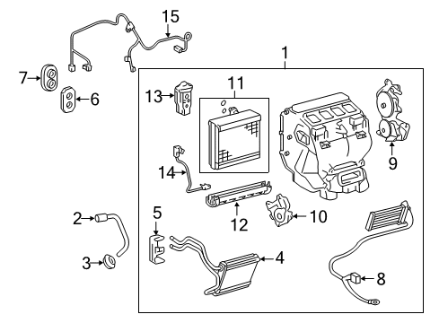 2013 Lexus ES350 Air Conditioner Hose, Suction Diagram for 88712-33290