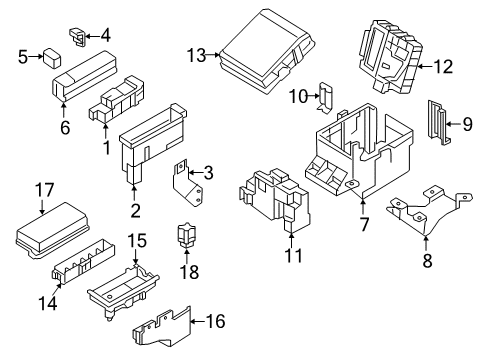 2018 Nissan Titan XD Electrical Components Connector Assy-Fusible Link Diagram for 24370-C991B