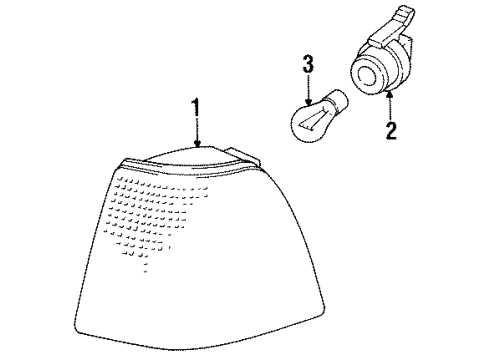 1996 BMW 328is Park & Signal Lamps Left Turn Indicator Diagram for 63138353283