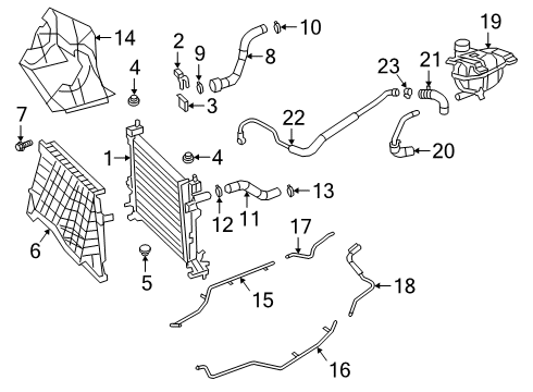 2017 Alfa Romeo 4C Radiator & Components Clamp-Hose Diagram for 6106082AA