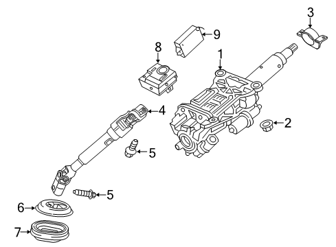 2019 Chevrolet Traverse Steering Column & Wheel, Steering Gear & Linkage Steering Column Diagram for 84625116