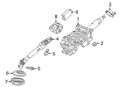 2018 Chevrolet Traverse Steering Column & Wheel, Steering Gear & Linkage Steering Column Diagram for 84192522