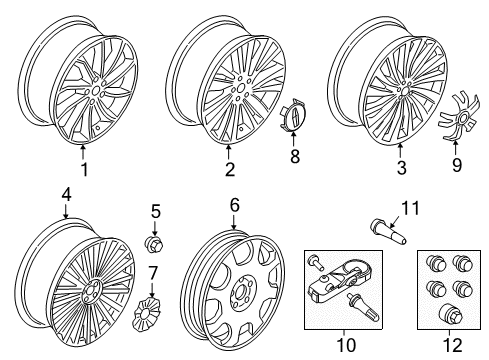 2020 Lincoln MKZ Wheels & Trim Compact Spare Diagram for HP5Z-1007-G