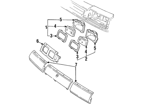 1990 Oldsmobile Toronado Headlamps Actuator, Headlamp Outline Motor Diagram for 16512537