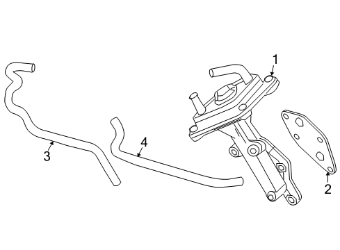 2009 Nissan Altima Oil Cooler Hose-Water Diagram for 21306-JB52D