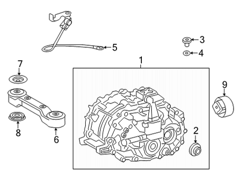 2022 Lexus NX450h+ Axle & Differential - Rear Transaxle Housing & Case Gasket Diagram for 90430-18008