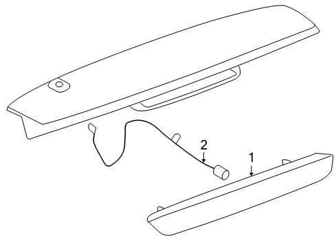 2013 Chevrolet Tahoe High Mount Lamps Lamp Asm-High Mount Stop Diagram for 15272016