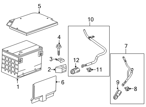 2005 Chevrolet SSR Battery Cable Asm-Battery Positive Diagram for 15142234