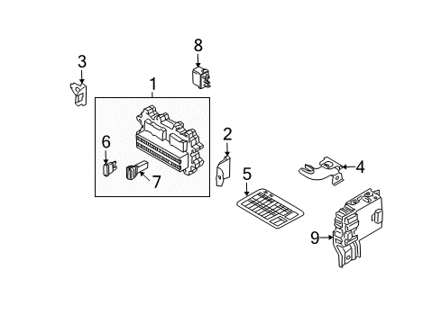 2004 Infiniti G35 Electrical Components Puller-Fuse Diagram for 24321-79902