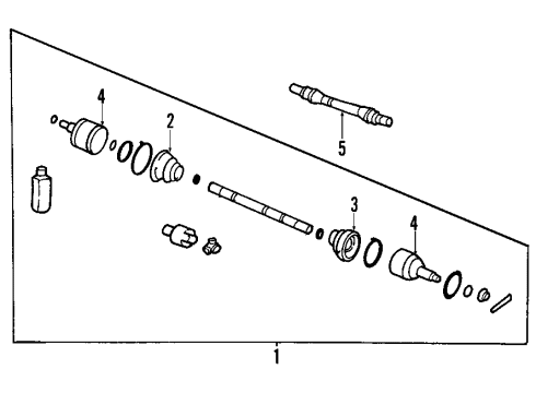 2005 Hyundai Santa Fe Front Axle Shafts & Joints Joint Kit-Front Axle Differential Side LH Diagram for 49505-26800