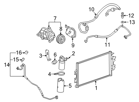 2020 Chevrolet Express 2500 Air Conditioner AC Hose Diagram for 84393210