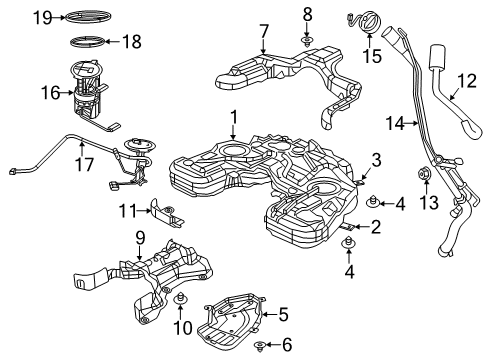 2012 Jeep Grand Cherokee Fuel Supply Fuel Filler Diagram for 52124611AJ