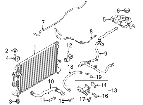 2015 Lincoln MKC Powertrain Control Reservoir Hose Diagram for EJ7Z-8B081-B