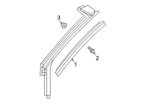 2019 Buick Cascada Exterior Trim - Pillars, Rocker & Floor Applique Bolt Diagram for 11096471