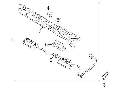 2015 Kia K900 License Lamps Outside Handle & Lock Assembly Diagram for 812603T000