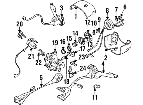 1997 Oldsmobile Aurora Switches Dimmer, Instrument Panel Lamp Diagram for 1995263