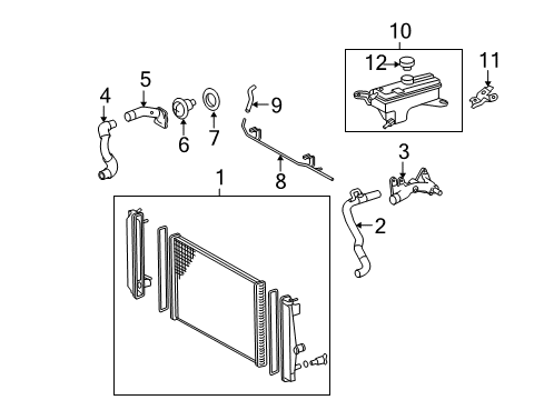 2012 Toyota RAV4 Radiator & Components By-Pass Pipe Diagram for 16268-31011