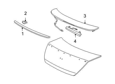 2010 Honda Accord Trunk Lid - Spoiler Spoiler Assembly, Trunk (Belize Blue Pearl) Diagram for 71700-TE0-A01ZA