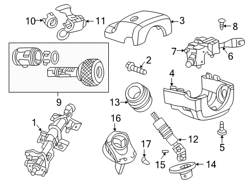 2005 Dodge Neon Steering Column & Wheel, Steering Gear & Linkage Column-Steering Diagram for 4664224AG