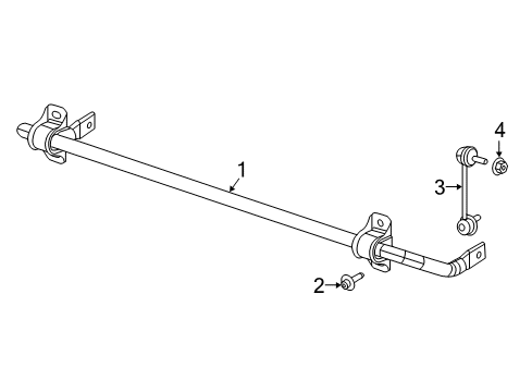 2017 Jeep Compass Stabilizer Bar & Components - Rear Bolt-TORX Head Diagram for 6511494AA