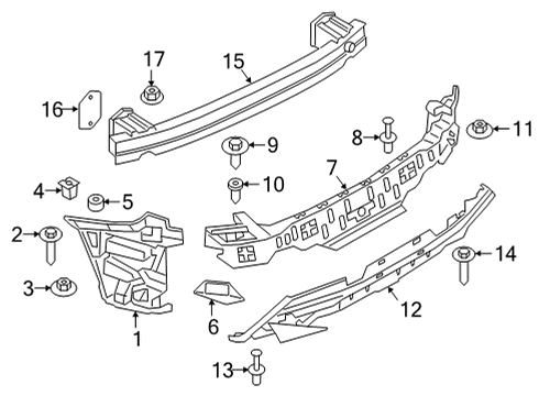 2021 BMW 840i xDrive Gran Coupe Bumper & Components - Rear Clip Diagram for 61137849481