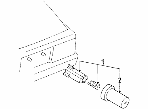 1987 Nissan Sentra License Lamps Lamp Licence Diagram for 26510-57A00
