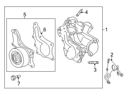 2011 Scion tC Water Pump Oil Cooler Stud Diagram for 90126-A0014