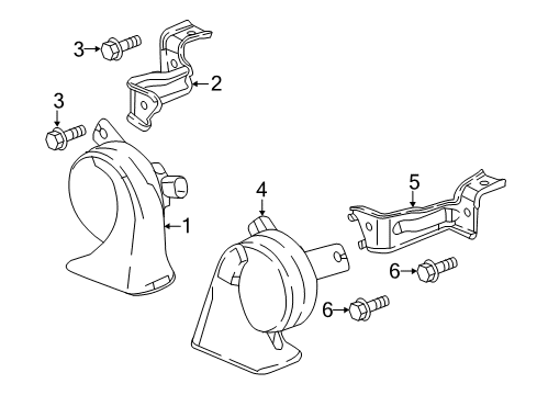 2021 Honda Accord Horn BRACKET R, HORN Diagram for 38101-TVA-Y00