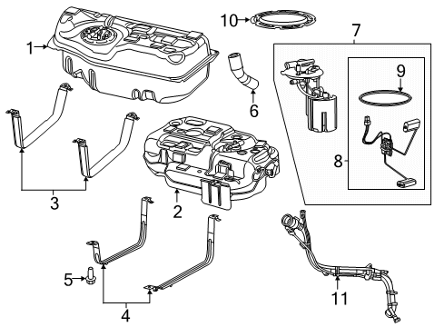 2018 Chrysler Pacifica Fuel System Components Tube-Fuel Filler Diagram for 68299075AJ