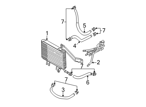 2003 Toyota Camry Trans Oil Cooler Oil Cooler Diagram for 32910-33070