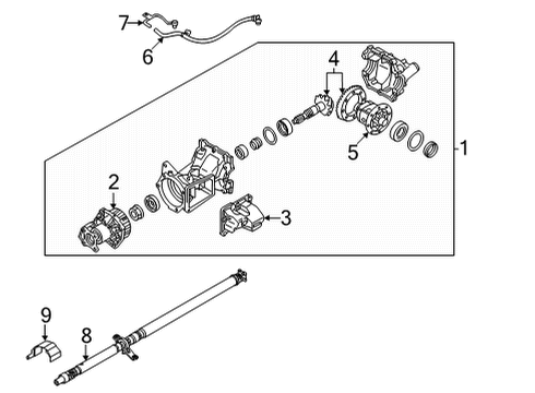 2021 Nissan Rogue Axle & Differential - Rear Bolt-Fix PROPELLER Shaft Diagram for 37120-JD00B