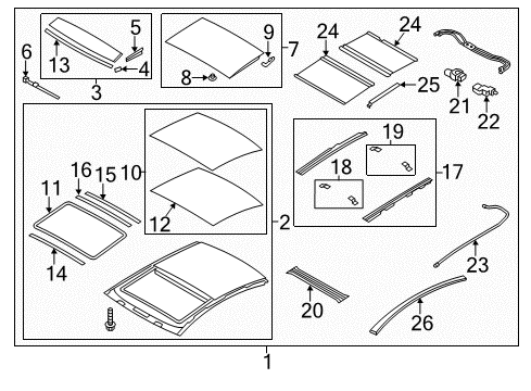 2012 Hyundai Sonata Sunroof SWTICH Assembly-SUNROOF Diagram for 92818-3S000