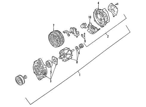 1995 Ford Probe Alternator Alternator Diagram for F32Z-10346-BRM