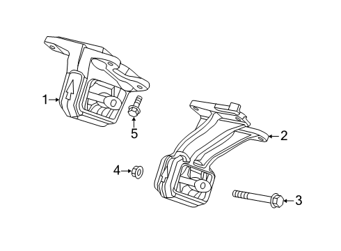 2022 Ram 2500 Engine & Trans Mounting Bolt-Hex FLANGE Head Diagram for 6512861AA