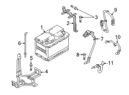 2020 Kia Optima Battery Vent Hose Assembly-Battery Diagram for 37114A8000