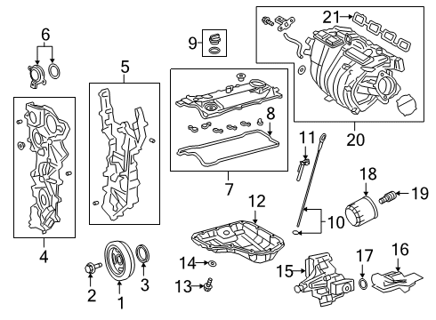 2020 Lexus UX250h Filters Manifold Gasket Diagram for 17171-24020