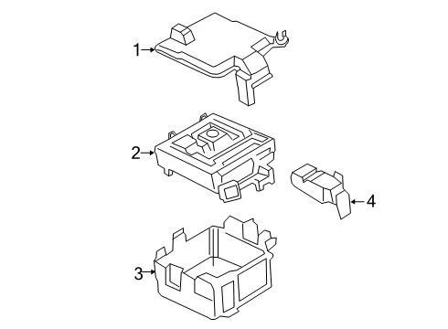 2021 Ford Transit-350 Fuse & Relay Outer Cover Diagram for KK3Z-14A003-C