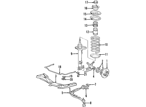 2007 BMW Z4 Front Suspension Components, Lower Control Arm, Ride Control, Stabilizer Bar Right Wishbone Diagram for 31122282122