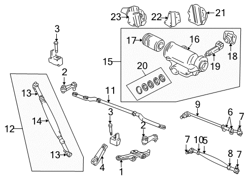 1996 Dodge B1500 Steering Column & Wheel, Steering Gear & Linkage, Housing & Components, Shaft & Internal Components, Shroud, Switches & Levers Tie Rod-Steering Center Diagram for 4089399