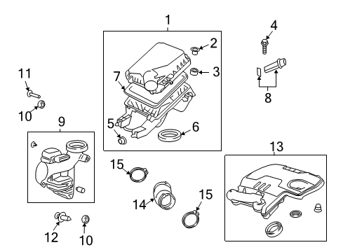 2008 Chevrolet Malibu Air Intake Duct, Rear Intake Air(W/Resonator) Diagram for 25847919