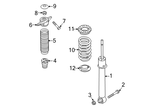 2022 Kia Telluride Shocks & Components - Rear Cover-Dust Diagram for 55370-C5050