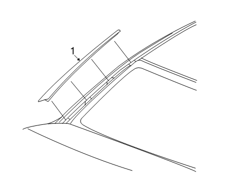 2011 Chrysler 200 Back Glass - Reveal Moldings Molding-BACKLITE Diagram for 1TZ64RXFAA