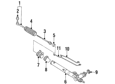 1999 Buick LeSabre P/S Pump & Hoses, Steering Gear & Linkage Gear Kit, Steering (Remanufacture) Diagram for 26077022