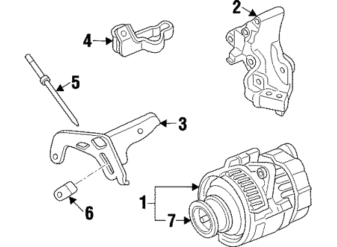 1997 Acura TL Alternator Alternator Assembly (Reman) Diagram for 06311-P5G-507RM