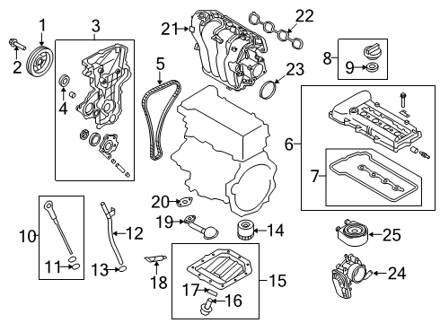 2018 Kia Soul Throttle Body Gasket-Throttle Body Diagram for 283132B600