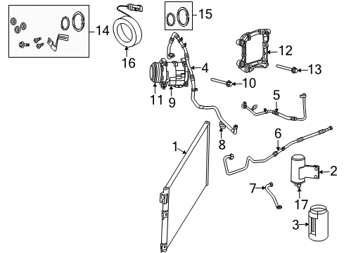 2010 Dodge Viper Air Conditioner Line-A/C Discharge Diagram for 5264927AC